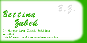 bettina zubek business card